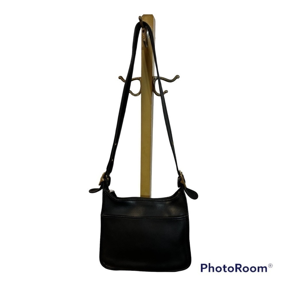 VINTAGE COACH LEGACY BLACK LEATHER ZIP BAG